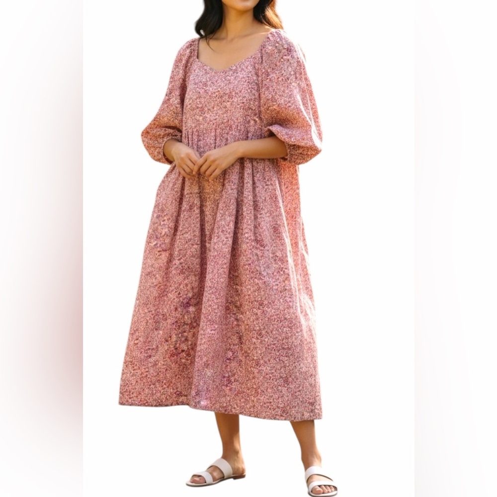 Universal Thread 100% Cotton Pink Smocked Dress Puff Sleeves
Size XXL - Picture 2 of 15